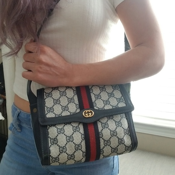 Gucci Handbags - Authentic Vintage Gucci Shoulder Clutch Bag